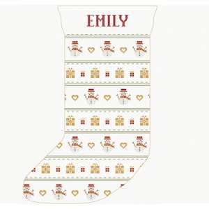 Christmas cross stitch pattern, Christmas stocking cross stitch pattern, hanging Christmas ornament, custom cross stitch pattern PDF