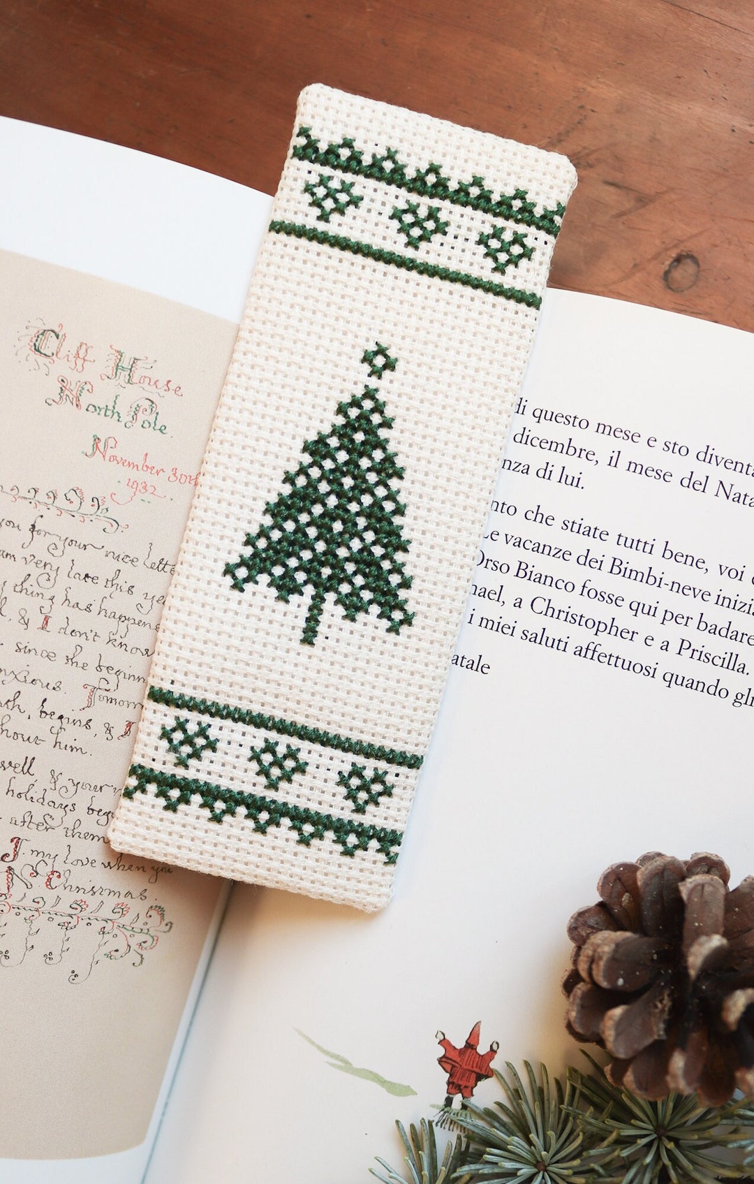 Bookmark Cross Stitch Pattern, Christmas Tree Cross Stitch Pattern ...