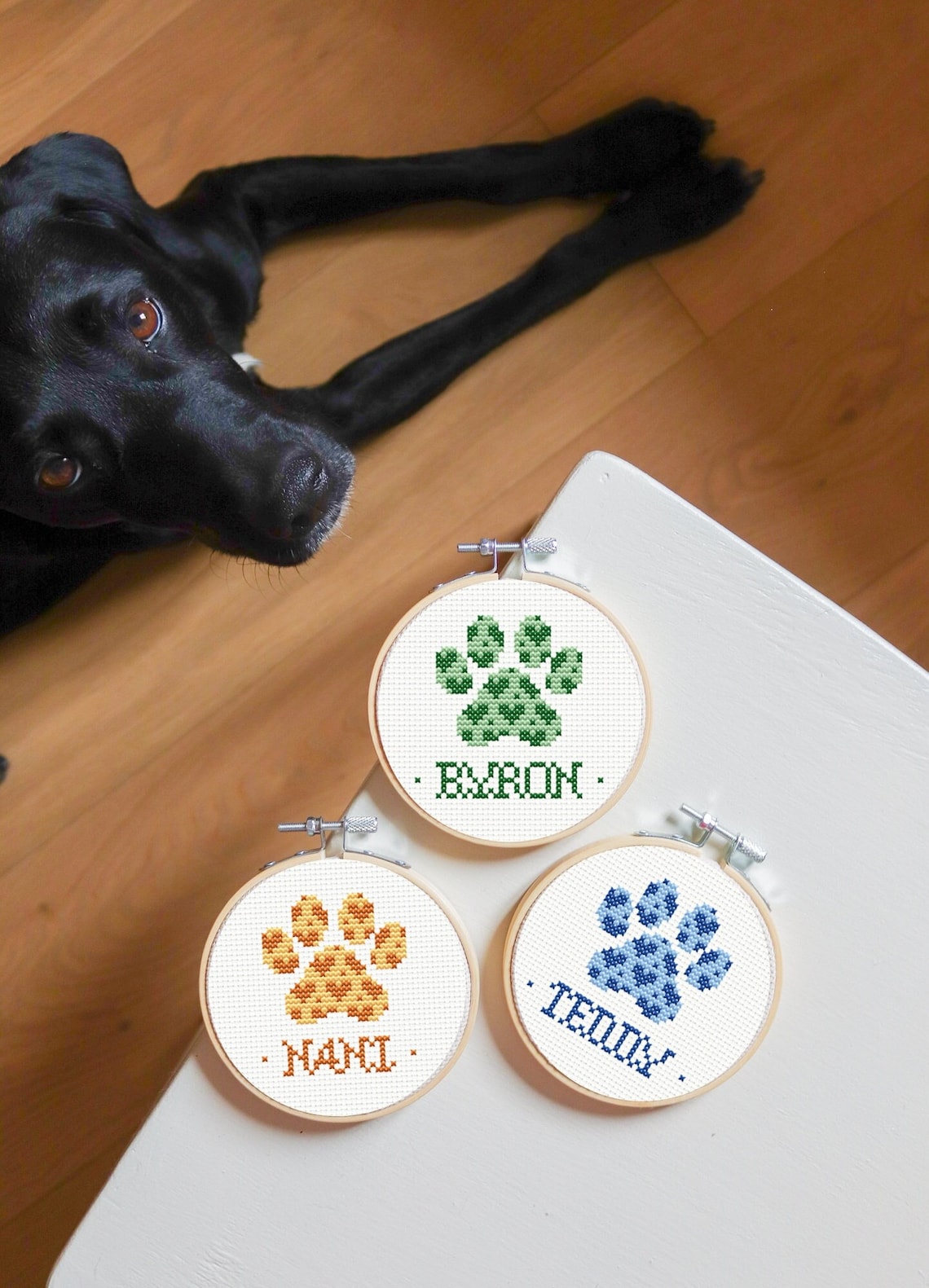 Paw Cross Stitch Pattern Custom Cross Stitch Pattern Pet Etsy