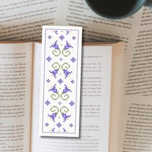 Cross stitch bookmark pattern, floral cross stitch pattern, unique bookmark, bookmark for women, literary gift, cross stitch pattern pdf