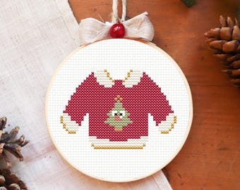 Christmas cross stitch pattern, Christmas ornament, Christmas tree cross stitch,Christmas sweater cross stitch,cute cross stitch pattern pdf
