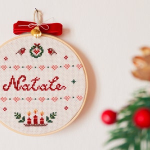 Custom cross stitch pattern, custom Christmas writing, Christmas ornament cross stitch pattern, cross stitch pattern pdf image 7
