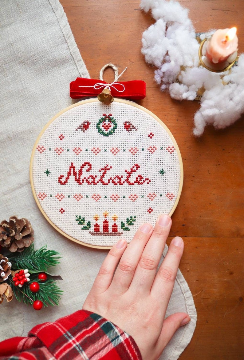 Custom cross stitch pattern, custom Christmas writing, Christmas ornament cross stitch pattern, cross stitch pattern pdf image 4