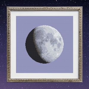 Moon cross stitch pattern, witchy cross stitch pattern, celestial cross stitch pattern, esoteric cross stitch pattern, pattern PDF