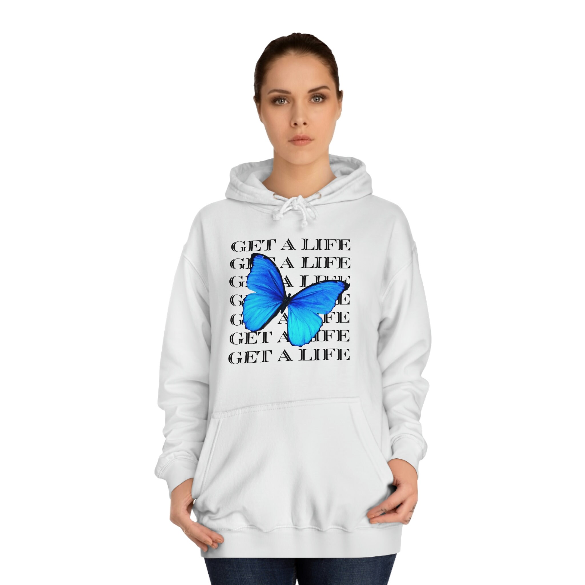 Vlinder hoodie vlinder hoodie witte hoodie hoodie met vlinder blauwe vlinder hoodie Etsy Nederland