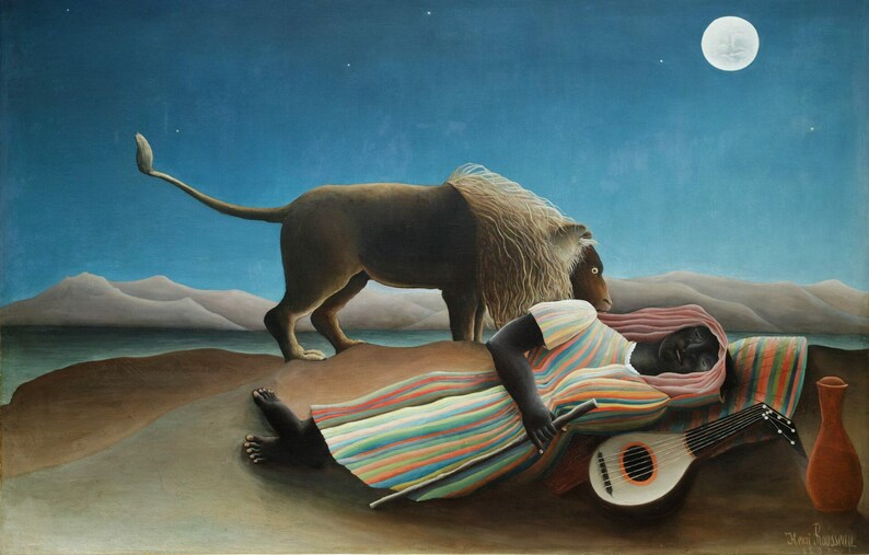 Rousseau, Henri - The Sleeping Gypsy (La Bohémienne Endormie) Giclee Print - Paper