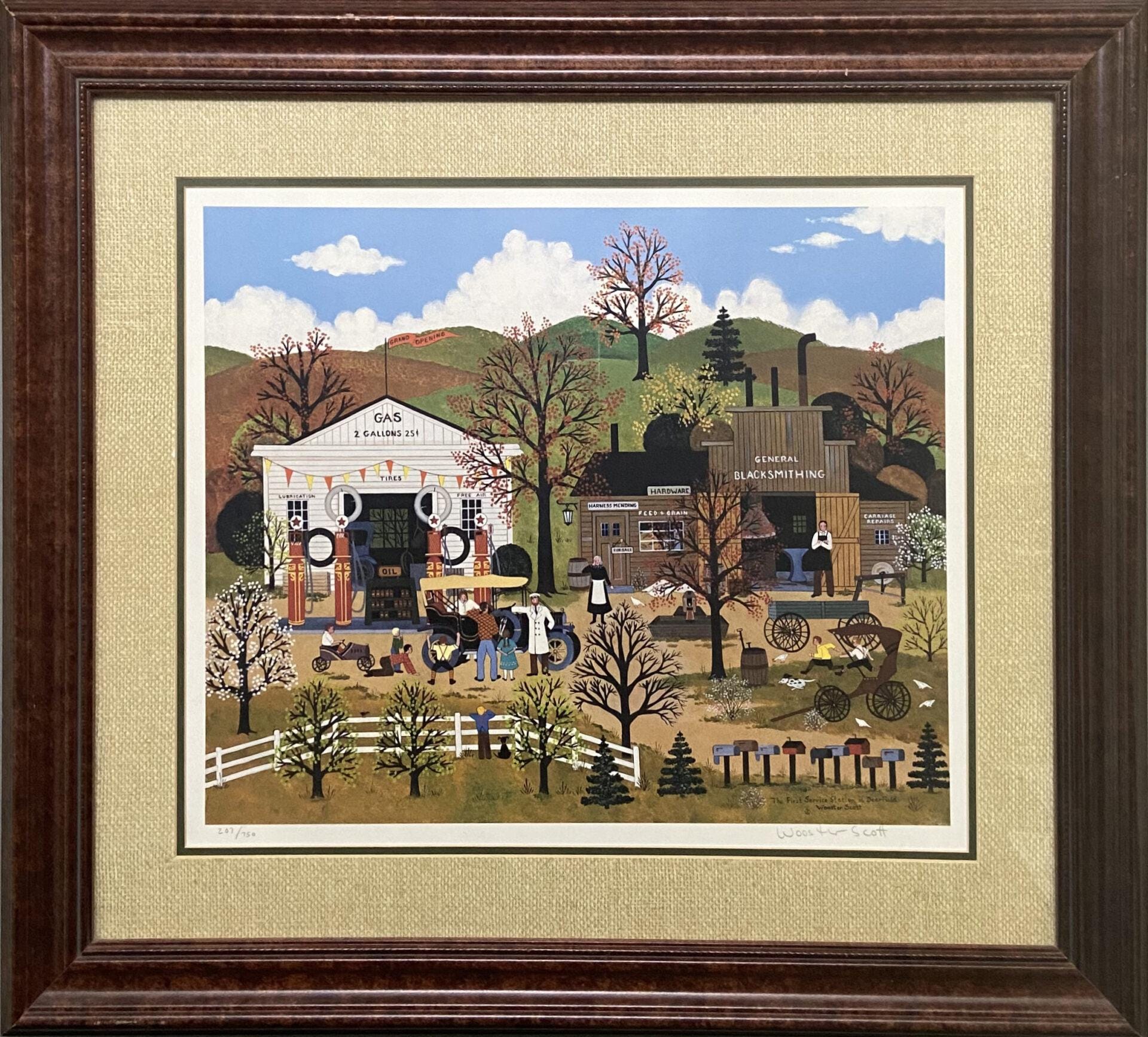 【貴重】Jane Wooster Scott 大型109cm 額装 Jane Wooster Scott - Hand Signed Limited Edition 