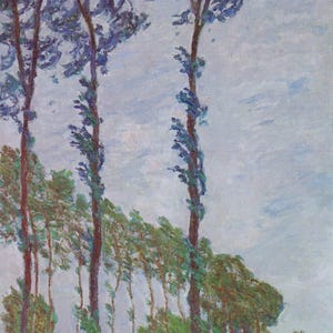 Monet, Claude - Poplars (wind effect)