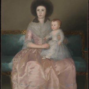 Goya, Francisco de - Condesa de Altamira and Her Daughter, María Agustina