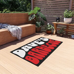 Personalized Grill Mat: Outdoor BBQ Decor Rug, Polyester Chenille 36" × 60"