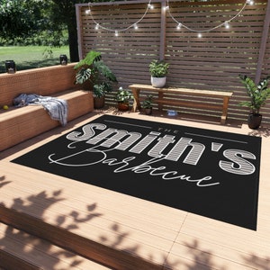 Grill Mat Personalized Outdoor Rug for Dad's BBQ Smoker Backyard BBQ Grill Décor Gift for Grandpa Gift for Husband Gift for Grill Master