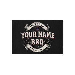 Personalized BBQ Patio Mat: Custom Family Name Bar & Grill Outdoor Rug afbeelding 4