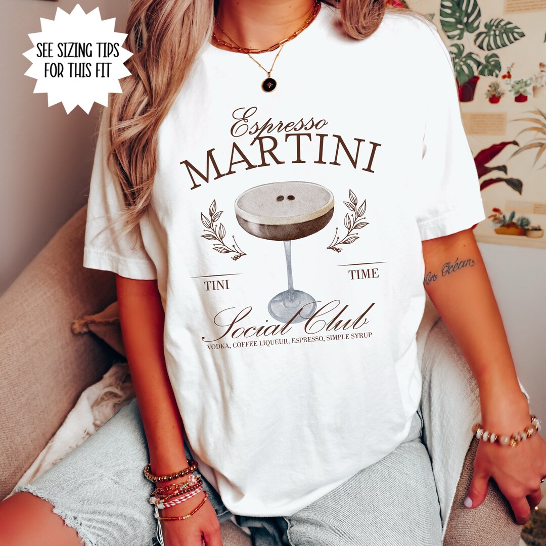 Expresso Martini Social Club Comfort Colors Tshirt, Matching Vacation