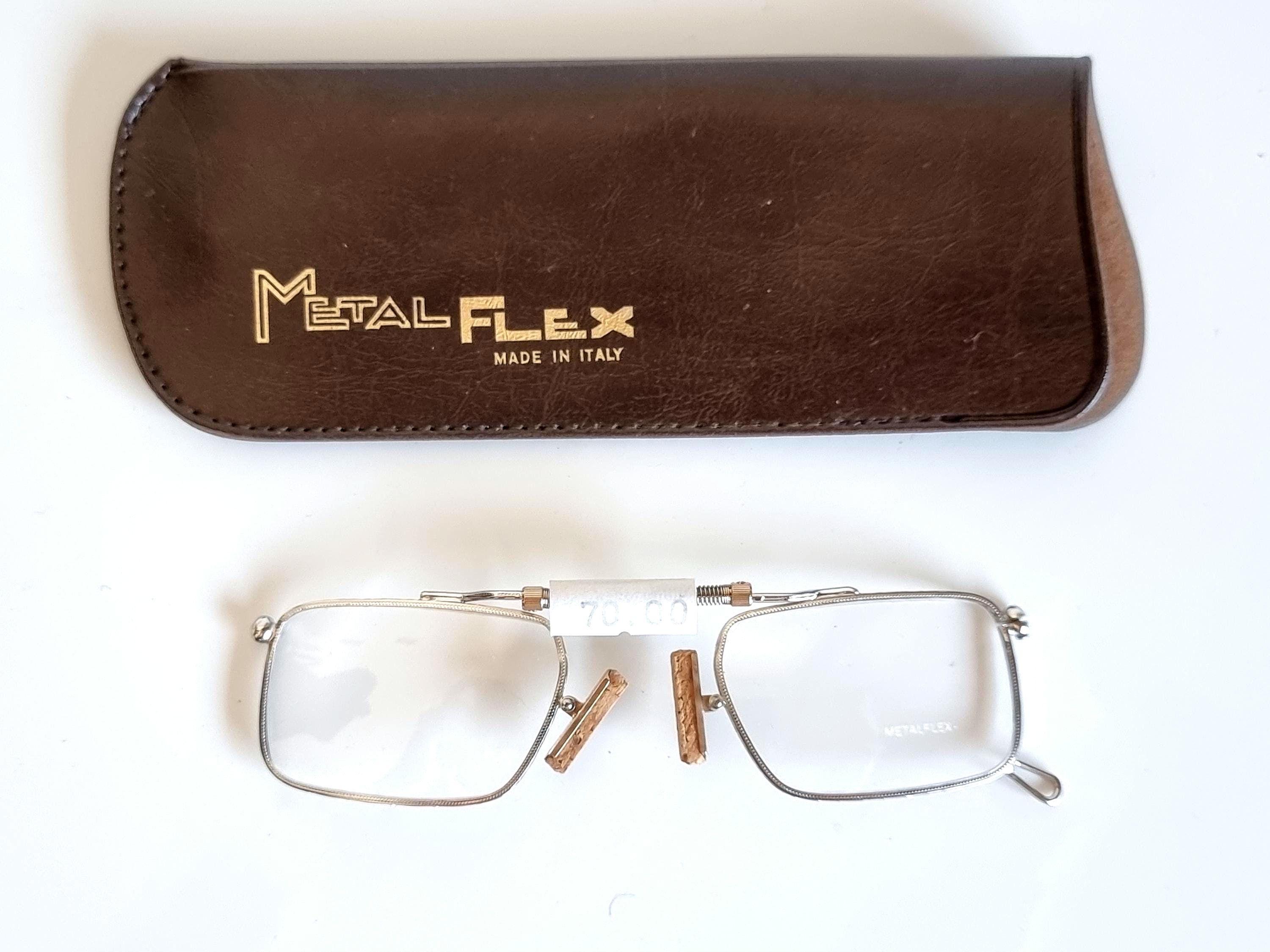 イタリア製メタルフレックスレトロ老眼鏡 - ユニークな70年代 