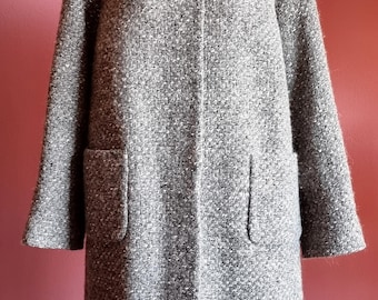 Luisa Viola wol & alpaca mix grijze jas – maat EU 48 / UK 16 / US 12