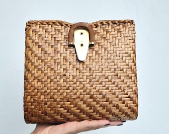Rodo Firenze – Vintage Woven Raffia Bag (1960s) – Vintage woven wicker bag