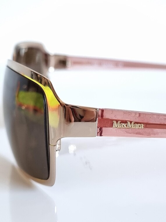 MaxMara Rose Gold Frame with Brown Lenses Sunglasses MM0136 MILLER-5 Sunglasses - Max Mara Authorized Retailer  main image 4