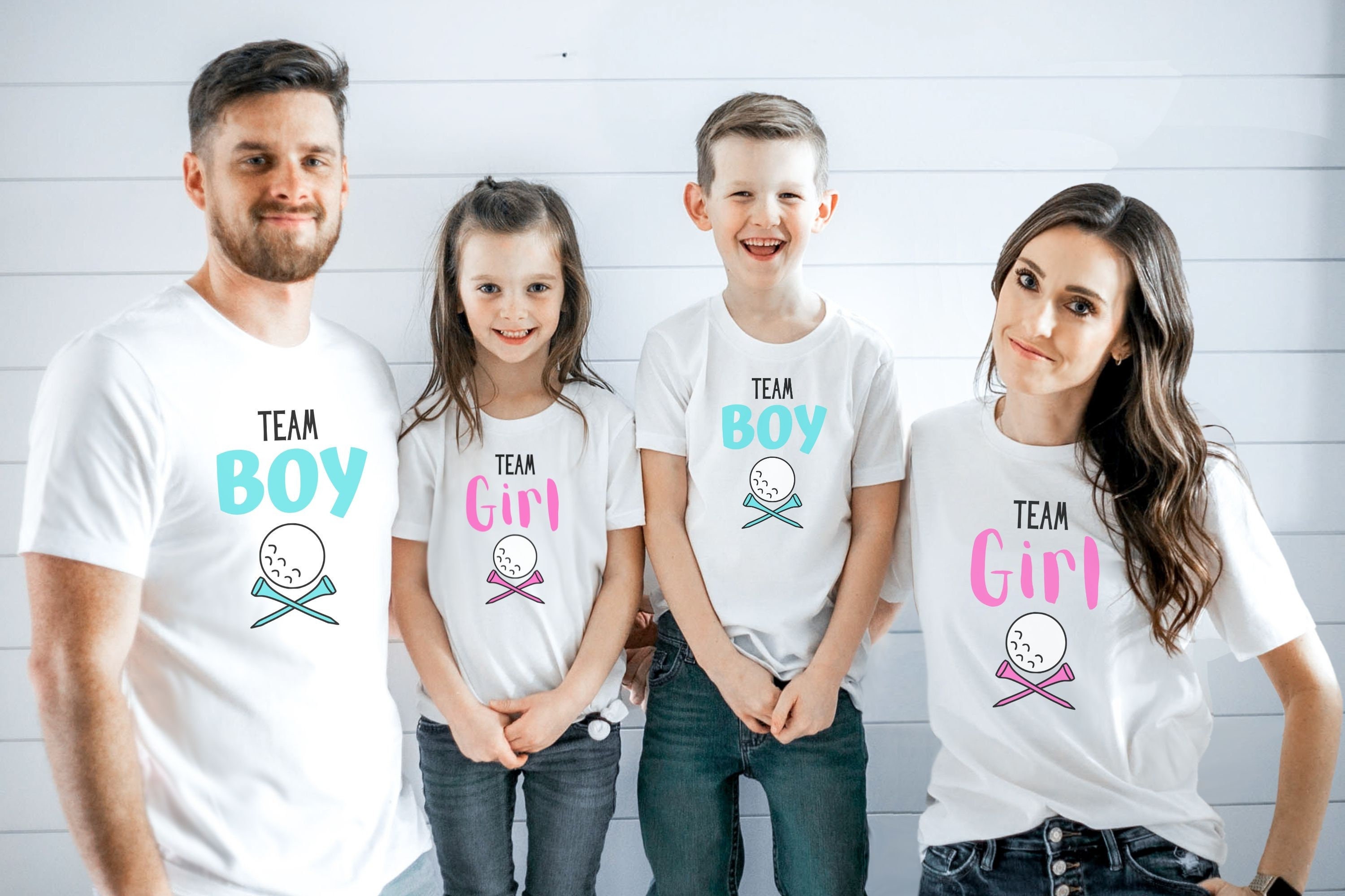 TEAM GIRL, Gender Reveal Golf T-shirt, Baby Shower Shirts, Baby