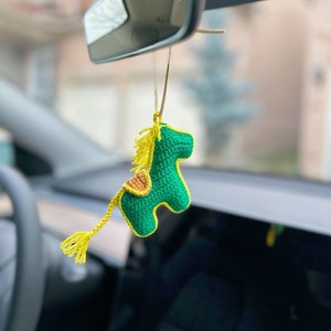 Handmade crochet Cute Horse car hanging, Key Chain Bag hanging Horse finished product Amigurumi gift, knitting image 1