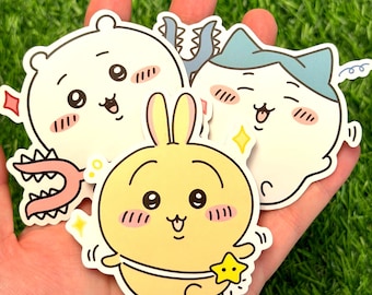 Chiikawa Sticker, Usagi and Hachiware  Vinyl Waterproof Stickers