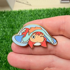 Studio Ghibli Enamel Pins - toroto, Calcifer, soot sprites, Turnip head, Jiji cat, Heen dog Ponyo