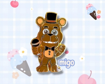 FNaF Enamel Pin | Fredbear pin , Freddy bear