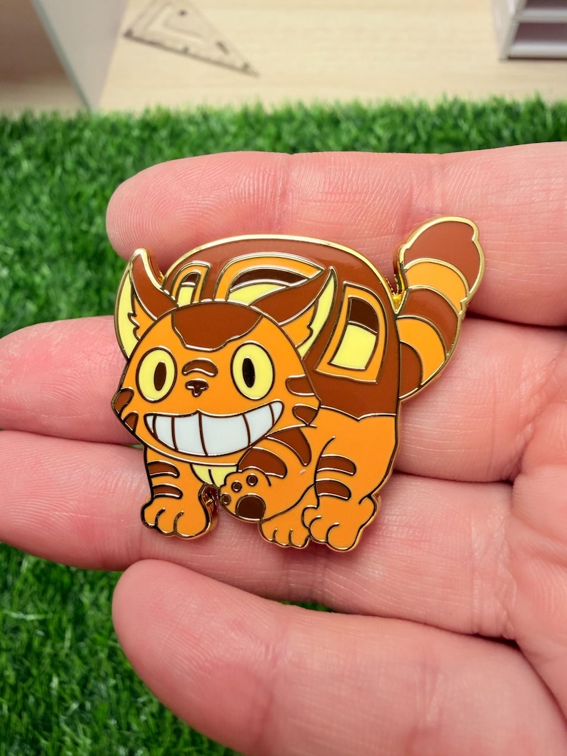 Studio Ghibli Enamel Pins - toroto, Calcifer, soot sprites, Turnip head, Jiji cat, Heen dog Catbus