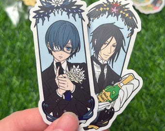 Black Butler Vinyl Waterproof Stickers, Ciel and Vincent