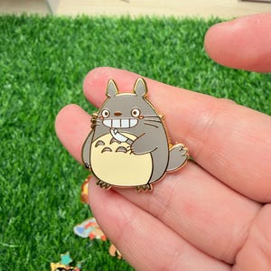 Studio Ghibli Enamel Pins - toroto, Calcifer, soot sprites, Turnip head, Jiji cat, Heen dog Stabby totoro
