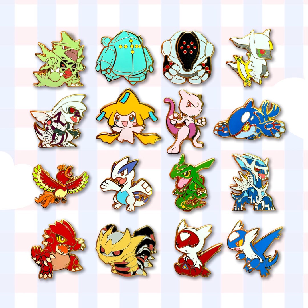 Poke Monster Legendary Enamel Pins - Etsy