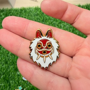 Studio Ghibli Enamel Pins - toroto, Calcifer, soot sprites, Turnip head, Jiji cat, Heen dog Mask