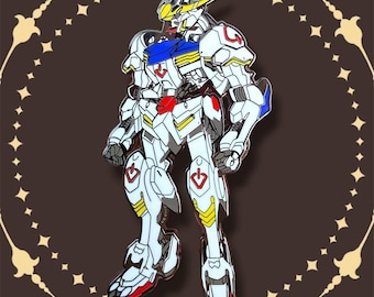 Barbatos Gundam Enamel Pin: Anime Backpack Accessory. Iron-Blooded Orphans