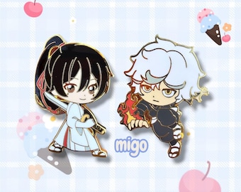 Hell’s Paradise enamel pin , Gabimaru and Sagiri pin