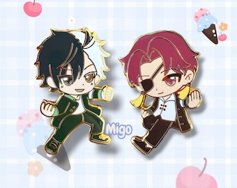 Wind breaker enamel pin , Karuka and Hayato suo pin