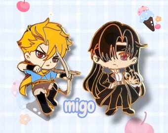 Daemons of the Shadow Realm Hard Enamel Pins – Asa & Yuru