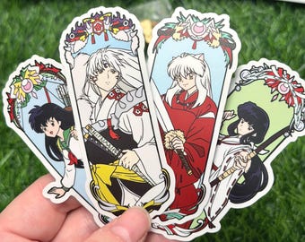 Inu Vinyl Waterproof Stickers, Inu, Sesshy, Kagome, Kikyo