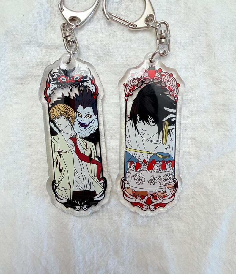 Death Note Acrylic Charms , Light Yagami and L - Etsy
