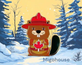 Canada beaver Enamel Pin| Love Canada enamel pins | Bag Pins Backpack Pins| Canada day gift | Beaver pin