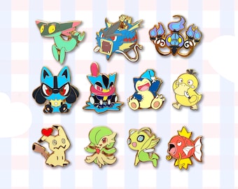 Cute Poke monster enamel pins