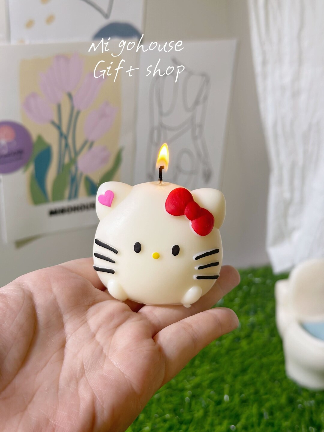 Kitty Candle Cute Candles Unique Candle Unique Gift Home Decorchristmas