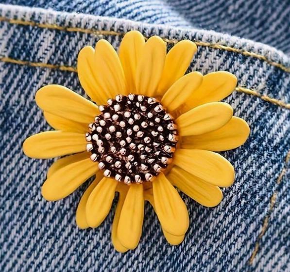 Yellow Daisy Pin - Etsy Canada