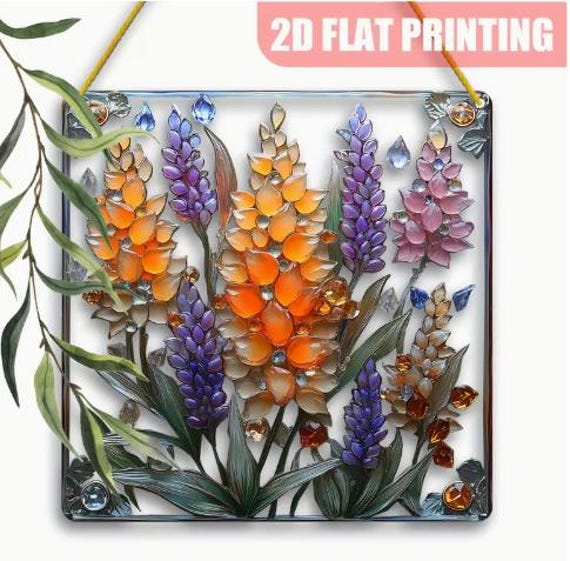 TeSuncatcher En Acrylique En Forme De Livre Floral, Décoration De