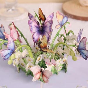 CARTÃO POPUP - Cartão pop-up de borboleta 3D feito à mão para o dia das mães, conjunto de cartão de felicitações de borboleta adorável com cartão de nota e envelope