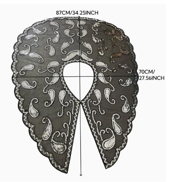 FLAPPER SEQUIN SHAWL-1920s Sequin Shawl with Embr… - image 2