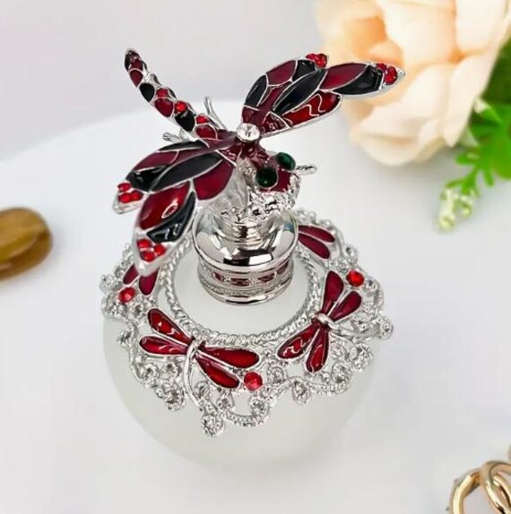 PERFUME Bottle-dragonfly Rhinestone Accents Perfume Bottle