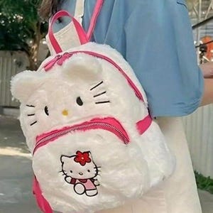 HK018-Hello Kitty Kawaii Push Backpack, Light Weight and Durable