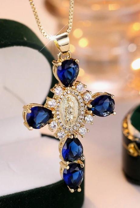 ネックレス・チョーカー Enamel Virgin Mary Stainless Steel Mother Virgin Mary Sacred Heart Micro Paved