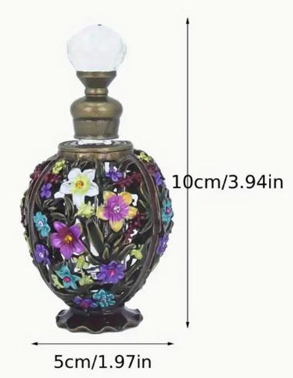 花柄ガラス香水ボトル3点セット 花柄ガラス香水ボトル3点セット