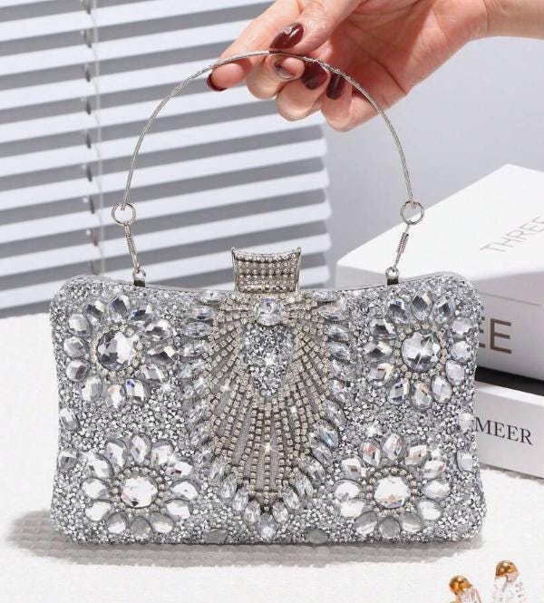 Pewter Color Clutch Purse Etsy