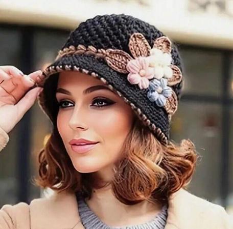 Side Flower Beanie - Etsy